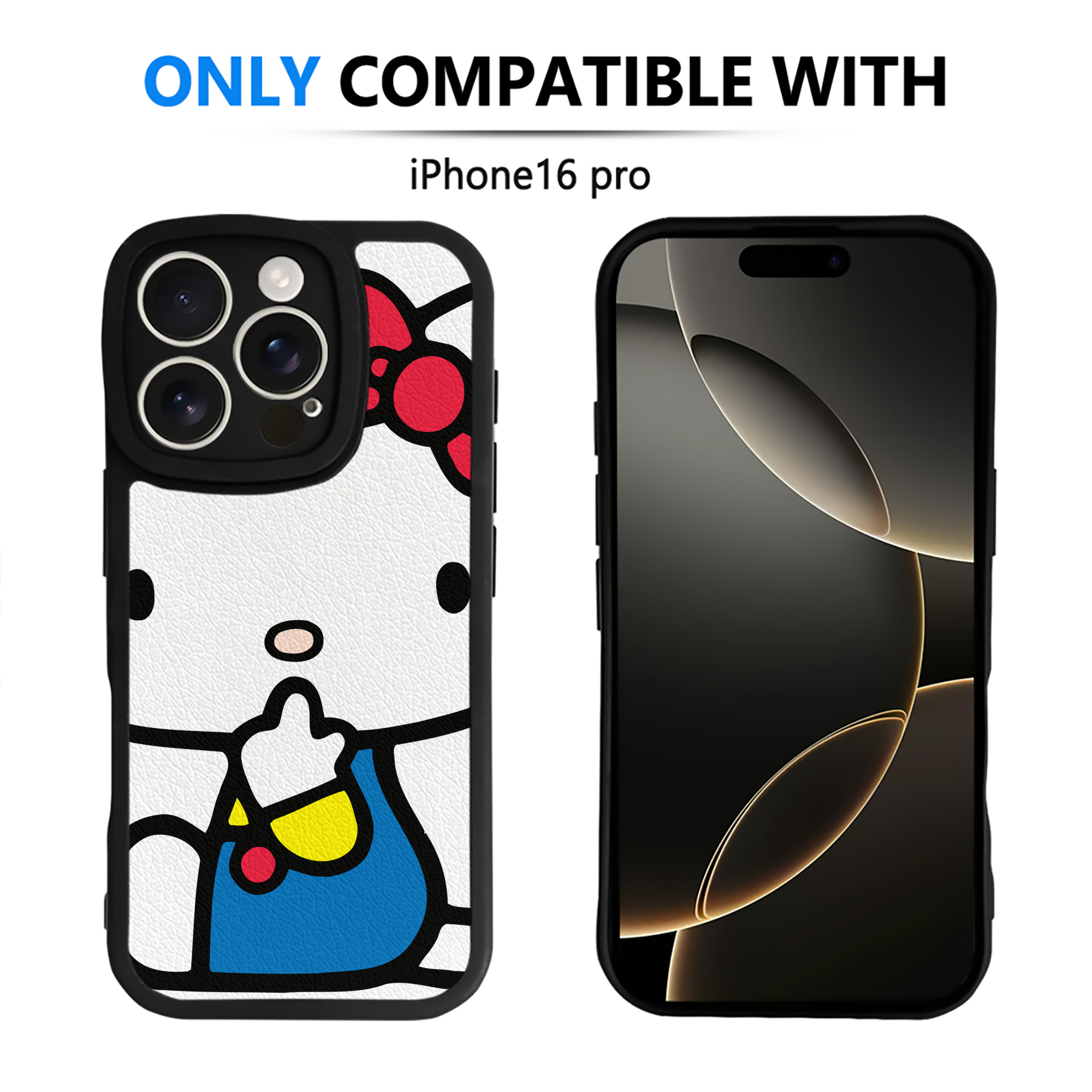 （画像用） Hello Kitty ハローキティ 【iPhone 16シリーズ対応】シリコンスマホケース（レザー調） 材質：シリコン